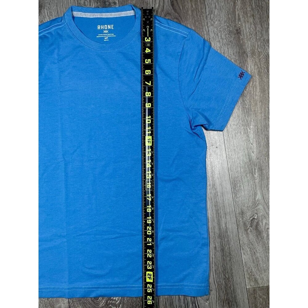 Rhone Blue Element Tee Cotton Everyday T-Shirt - Men Size Small - Picture 10 of 12